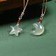 天然玉髓白月光月亮女款 中式 国风高冰挂件星星玉坠高冰玛瑙玉项坠