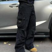 22TREE美式 百搭直筒潮牌 男高街休闲腰带cieanfit牛仔裤 复古工装 裤