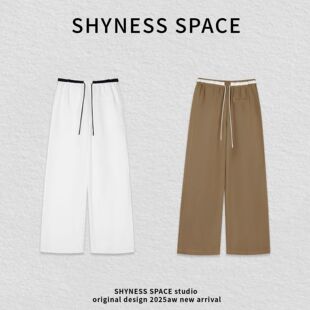 极简风阔腿裤休闲裤弯刀裤宽松休闲沙丘废土风极简风KZ044