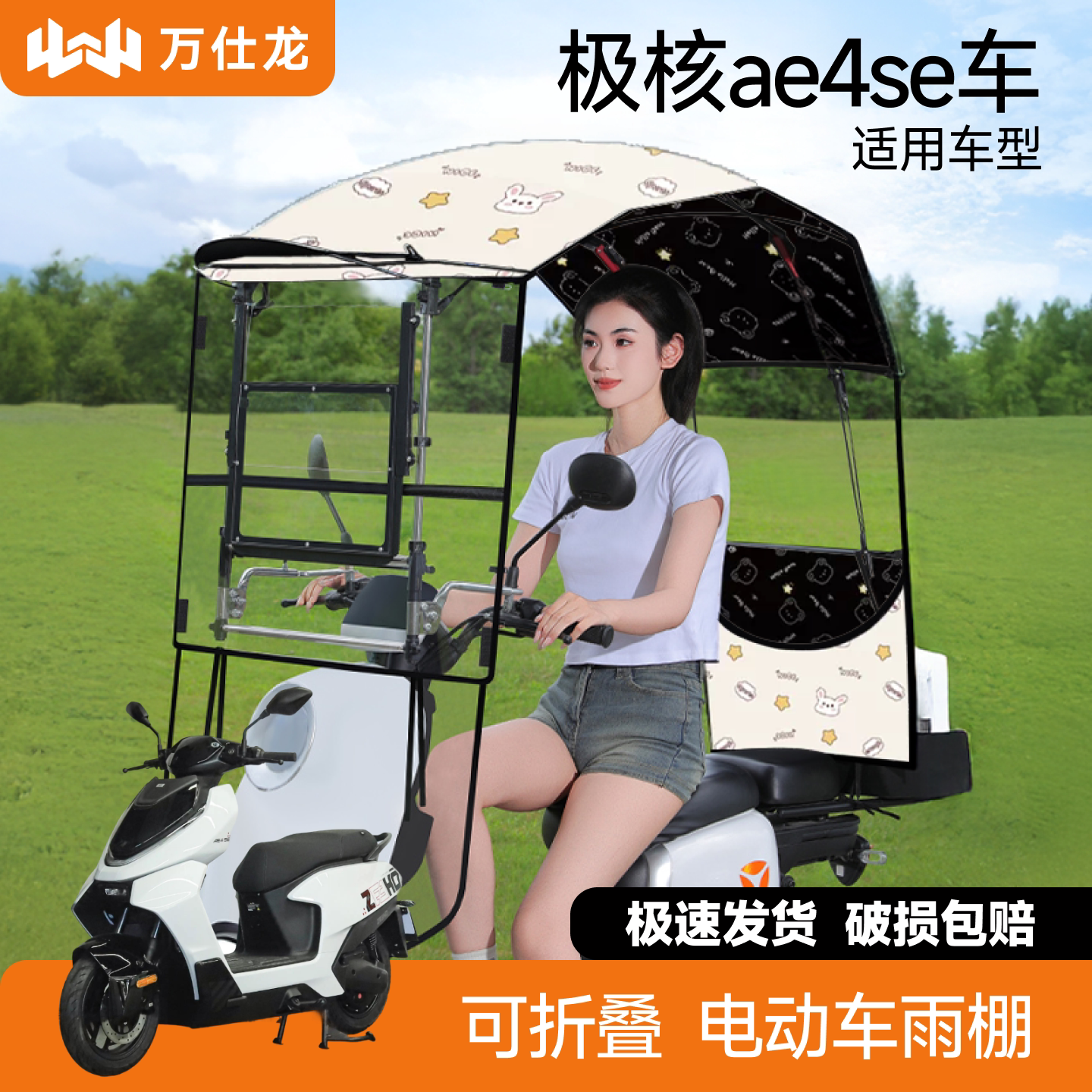 极核ae4se车适用电动车遮雨棚图片