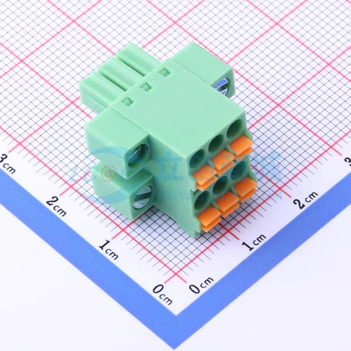 插拔式接线端子KF2EDGKNHM-3.5-2*3P P=3.5mm 2x3P 公插头 螺丝固