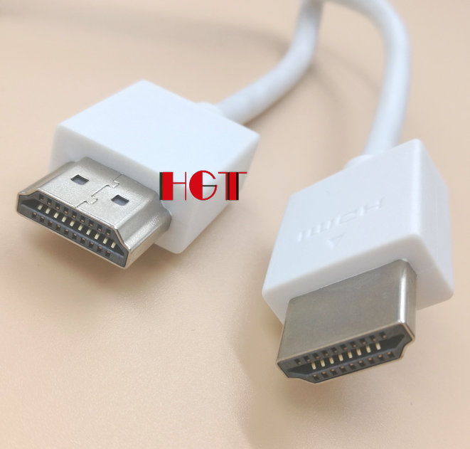 包邮 HDMI线细线OD4.2线白色全铜 电脑电视TV连接线 高清信号线