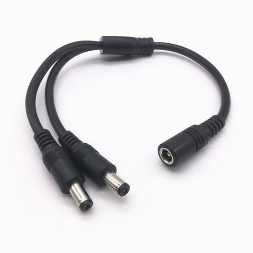 全铜0.75平DC5.5*2.1/5.5*25一分二电源分接线1拖2/dc1出2电源线