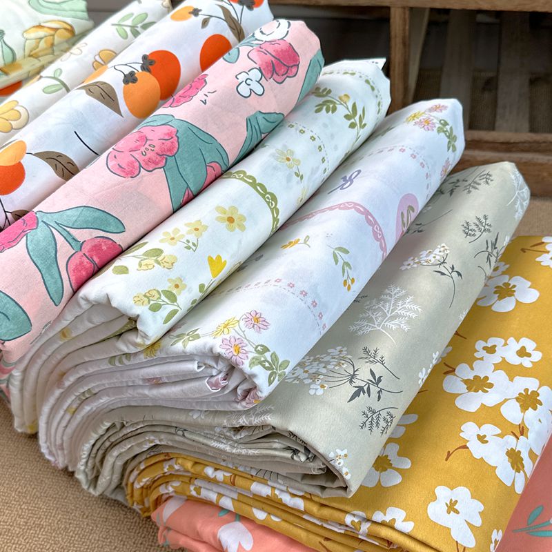 鲁布印象田园风活性印染全棉被套