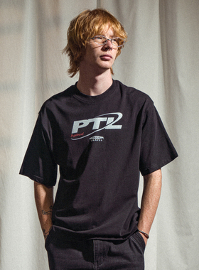 PUPILTRAVEL 潮牌短袖男字母印花宽松cleanfit百搭纯棉复古T恤女