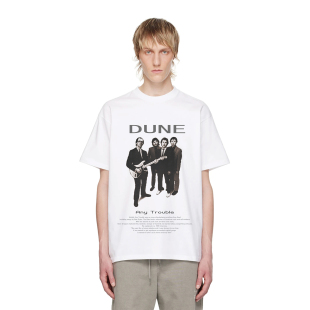 PUPILTRAVEL 复古短袖男潮牌宽松clean fit字母boxy印花百搭t恤女