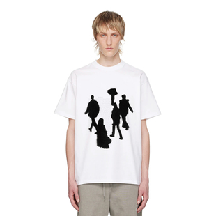 PUPILTRAVEL 人像印花短袖男潮牌宽松clean fit夏季boxy休闲t恤女