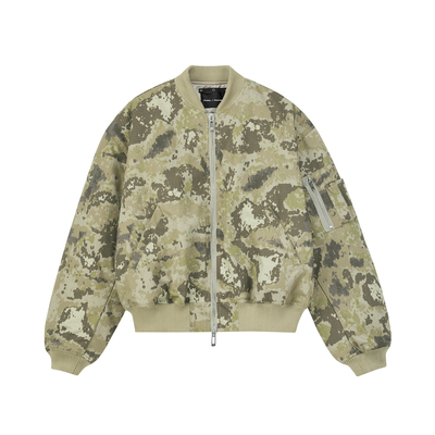 迷彩复古夹克棉衣潮牌飞行服短款