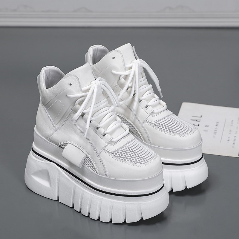 高跟11厘米透气网靴网面凉靴