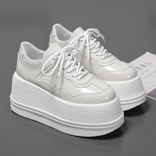 厚底松糕单鞋 时尚 新款 欧洲站2026年9cm厚底浅口春秋季