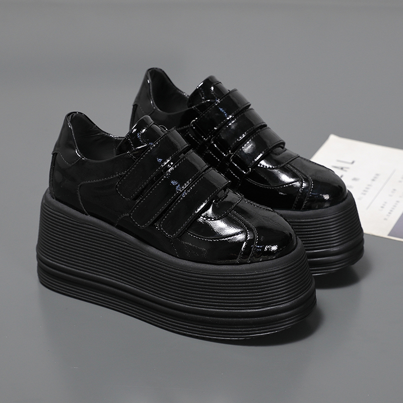 欧洲站百搭2025年9cm厚底浅口春秋季新款时尚厚底单鞋