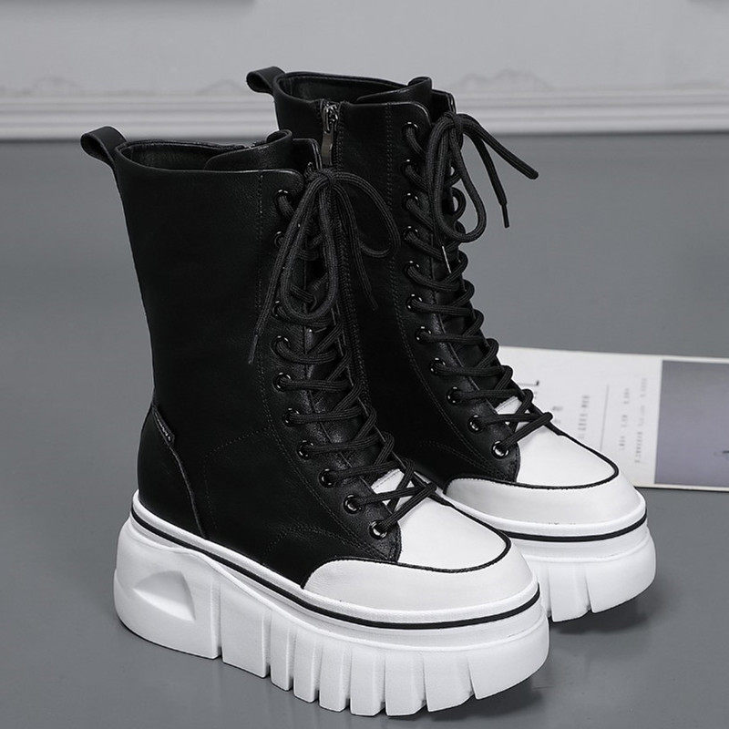 马丁靴女英伦风机车靴2026新款秋冬单靴中筒靴百搭厚底短靴子女春