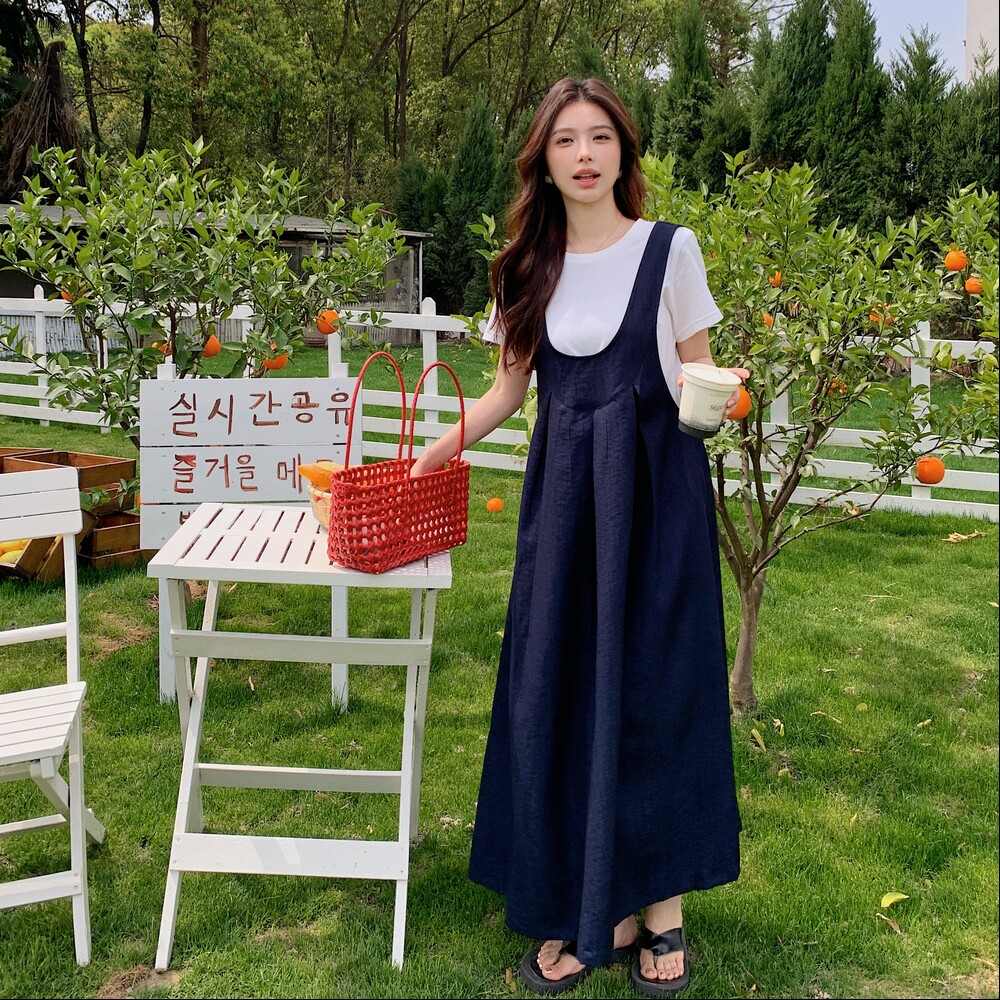 现货2025百搭牛仔背带裙8650p125K178,女装连衣裙,杭阁服饰