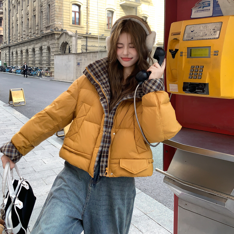 新款现货2025稳定棉衣拼接黄色8838P165K248,女装棉衣/棉服,杭阁服饰 新款现货2025稳定棉衣拼接黄色8838P165K248,女装棉衣/棉服,杭阁服饰