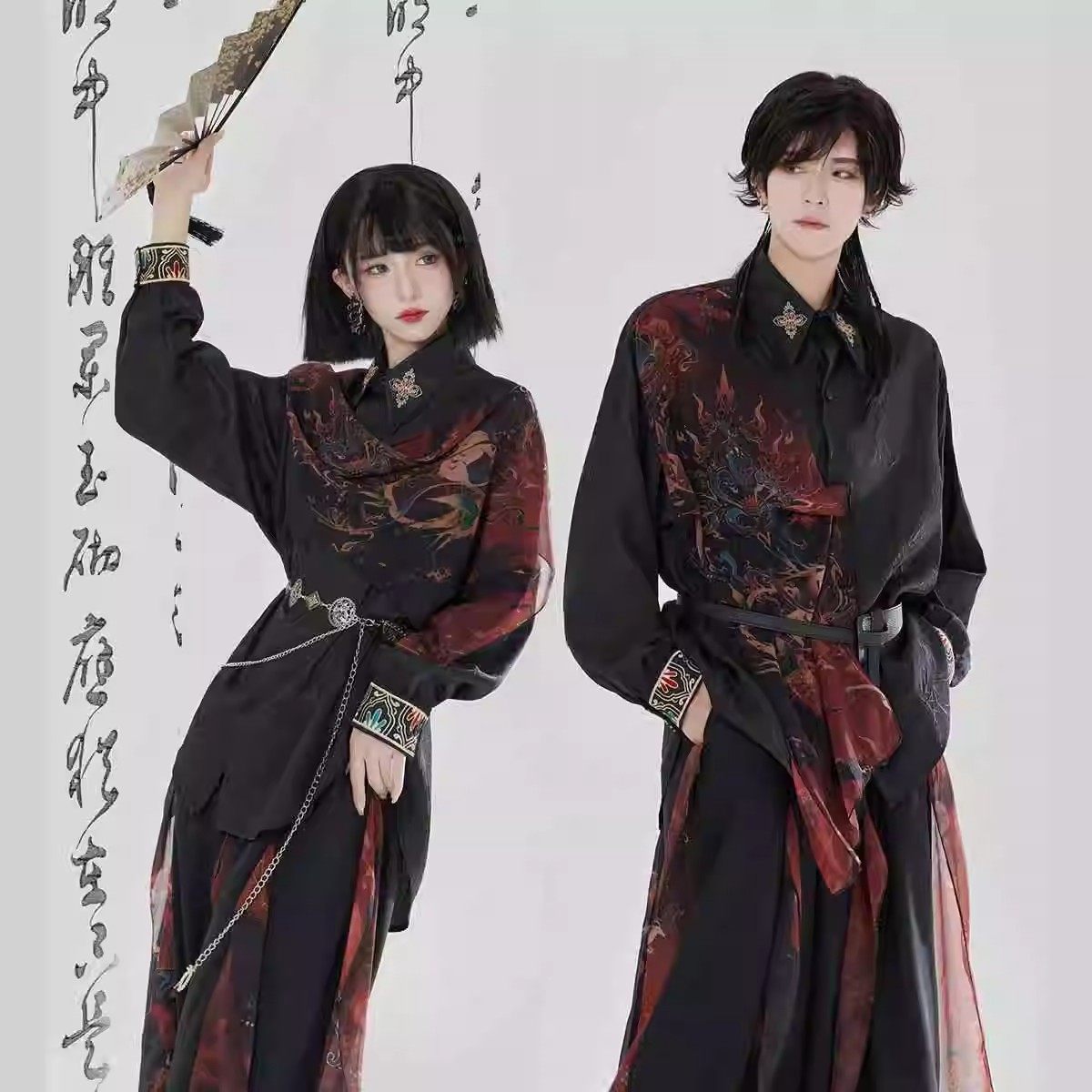 卿棠原创敦煌焰生鹿灵刺绣套装