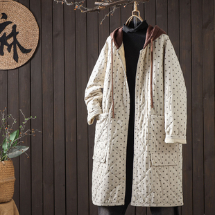 冬季 口撞色设计感轻薄棉衣夹棉外套菱格保暖棉服 宽松连帽棉袄女袖