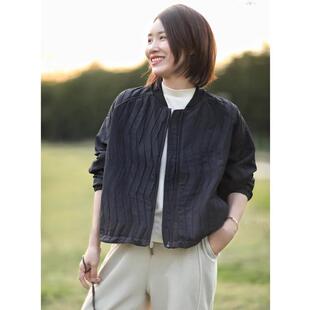 设计感穿上轻薄款 春季 新款 宽松立领外套女文艺显瘦长袖 女外套 开衫