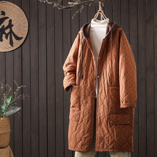 冬季 口撞色设计感轻薄棉衣夹棉外套菱格保暖棉服 宽松连帽棉袄女袖