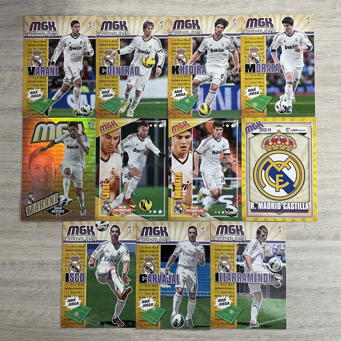 足球球星卡 帕尼尼出品 panini 2013-14 MGK 西甲 皇马队单卡