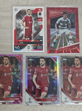 正版足球球星卡 topps 帕尼尼 出 葡萄牙 利物浦 jota 诺塔专集