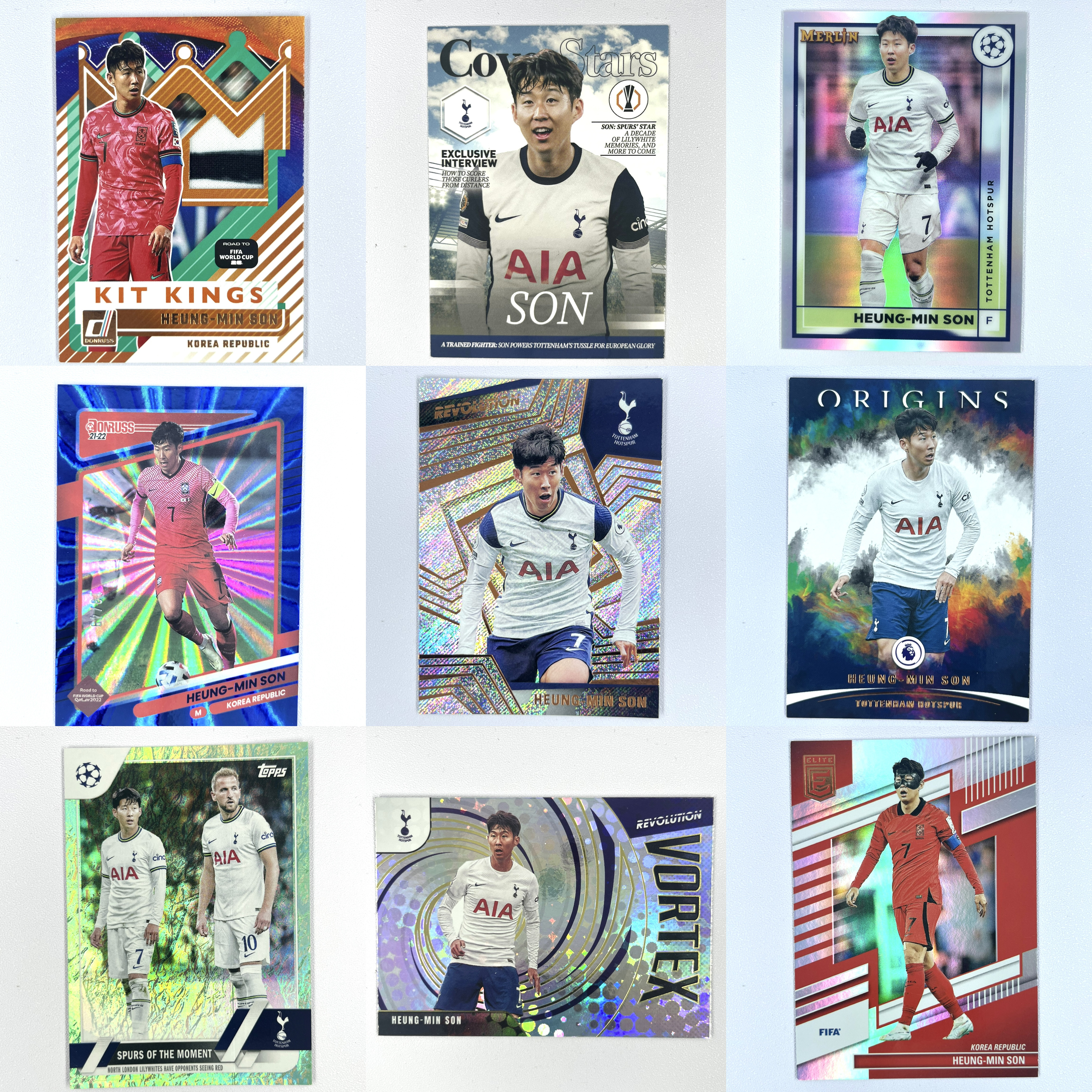 孙兴敏球星卡专辑（100种）  正版足球球星卡 韩国世界杯 topps