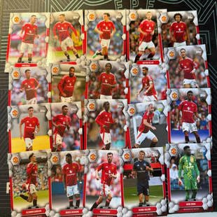 足球球星卡2024-25 Topps 曼联fan set队盒 全套20张及单卡