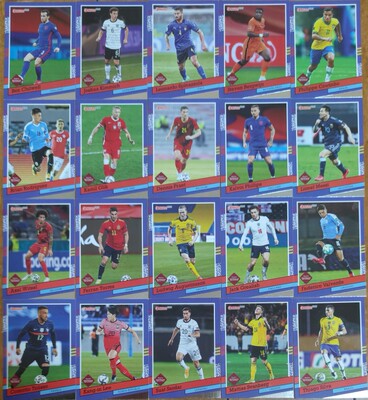 足球球星卡2021-22 donruss soccer系列世界杯之路特卡全套及单卡