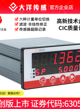 高精度称重定量控制器包装秤测力仪表减量卸料配料显示器DY800