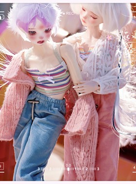 bjd娃衣早春百搭单品针织小背心阔腿裤短款外衫4分6分3分成品现货