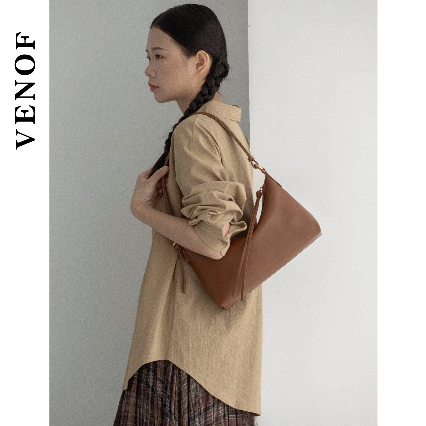 游云絮 维洛芬植鞣真牛皮单肩包新款大上新