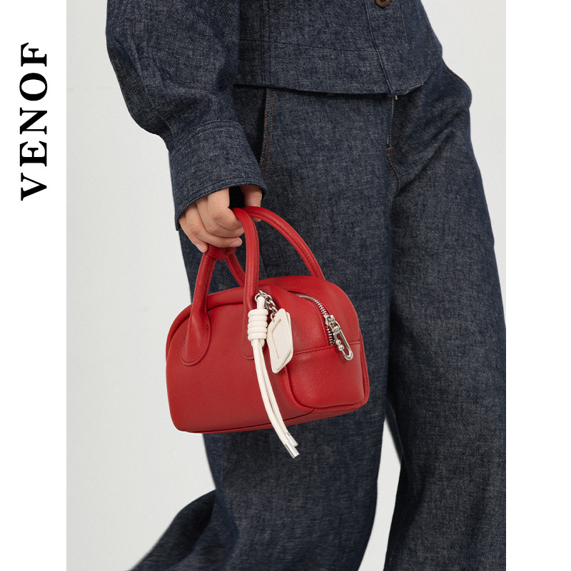 维洛芬头层真牛皮保龄球包