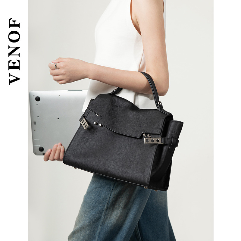 维洛芬头层牛皮凯莉包