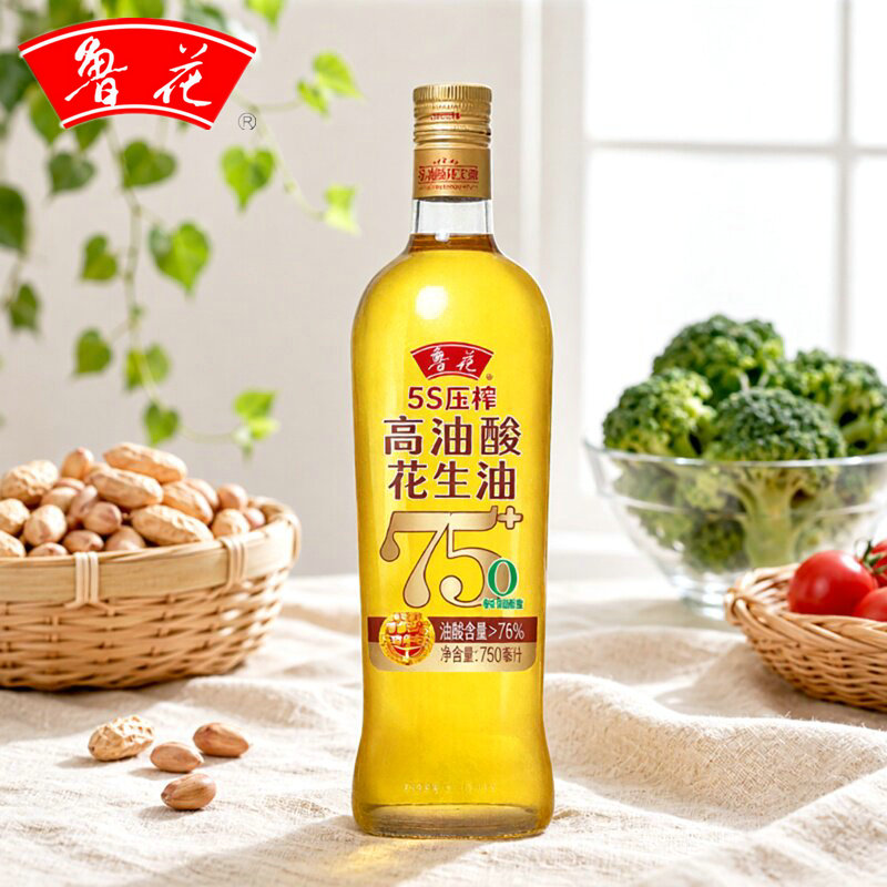 鲁花高油酸5S压榨一级花生油小瓶图片