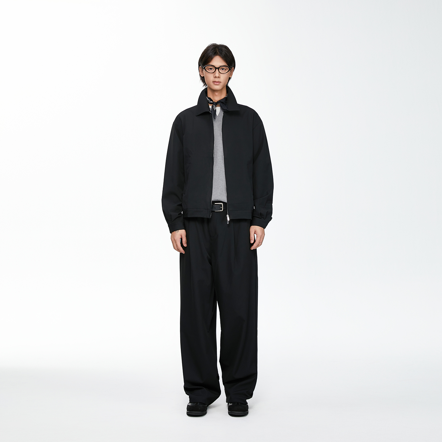 TSAS 秋冬Miu系老钱风休闲行政夹克套装宽松通勤外套+西裤