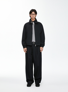 TSAS 秋冬Miu系老钱风休闲行政夹克套装宽松通勤外套+西裤