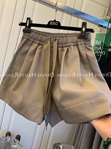 2024夏季大码女装西装短裤女抽绳松紧腰胖妹妹阔腿显瘦五分休闲裤