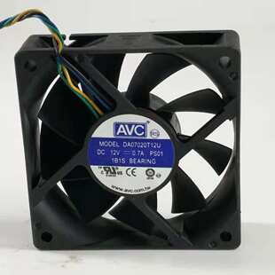 台湾奇宏AVC DA07020T12U 7020 7cm 12V 0.7A 4线温控CPU机箱风扇