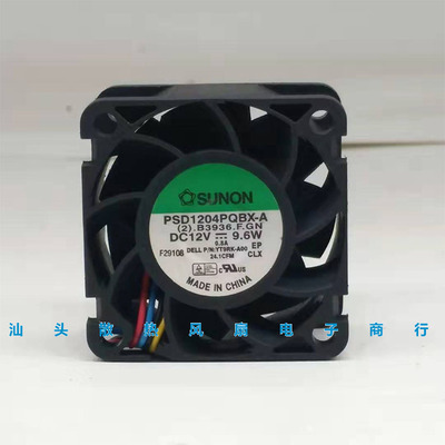 原装SUNON建准 4028 PSD1204PQBX-A DC12V 9.6W 0.8A 服务器风扇
