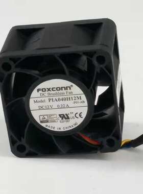 FOXCONN 4028 12V 0.22A PIA040H12M 4CM/厘米PWM温控大风量风扇