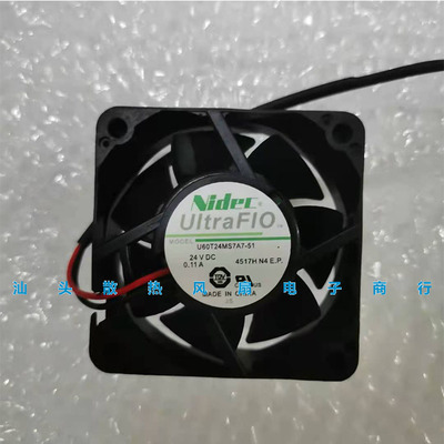 日本NIDEC U60T24MS7A7/U60T24MS3A7-51 24V 0.11A变频器风扇6025