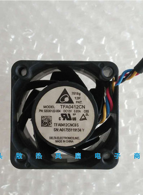台达 4028 12V 0.81A 4线PWM控温 暴力4CM交换机风扇 TFA0412CN