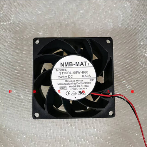 全新原装NMB-MAT 3115RL-05W-B66/B60 24V 18.5KW/15KW变频器风扇