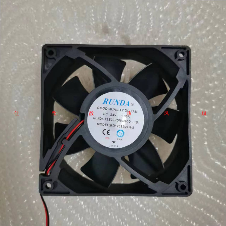 RUNDA/润达 RD1238B24H-S 12038 24V 1.3A 电焊机 变频器散热风扇