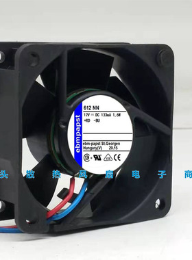 全新ebmpapst风机612NN 6025 12V 1.6W服务器散热风扇60*60*25MM