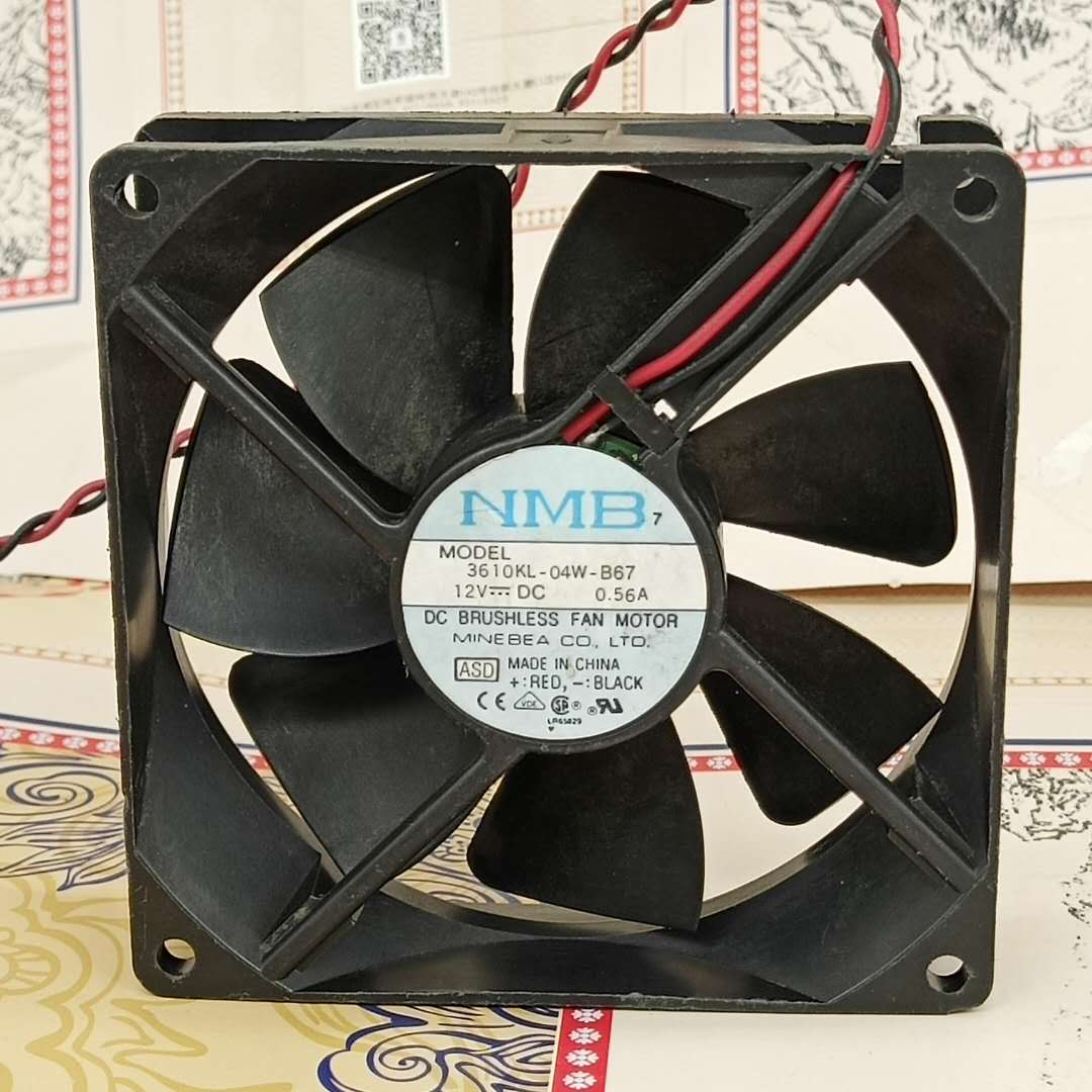 NMB 3610KL-04W-B67 12V 0.56A 9cm 9225 充电器主板机箱散热风扇