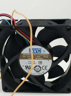 AVC DATC0825B2G 12V 1.60A 8025 8CM大风量4针PWM温控散热风扇
