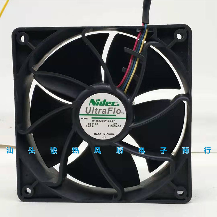 Nidec 12038 1.85A 12CM 12v 日产暴力风扇温控 V12E12BS1B5-07