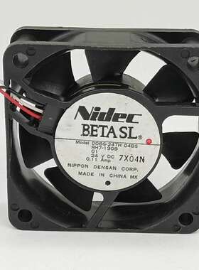 NIDEC D06G-24TH 04BS 24V 0.11A 6CM 6020 变频器静音电源风扇