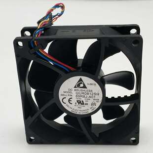 台达QUR0812SH 8025 8CM 4线PWM温控调速12V 0.50A服务器散热风扇