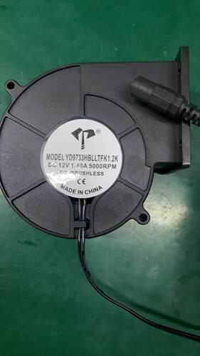 全新YD9733HBL 12V 1.40A 5000RPM 9733 9CM离心涡轮鼓风机